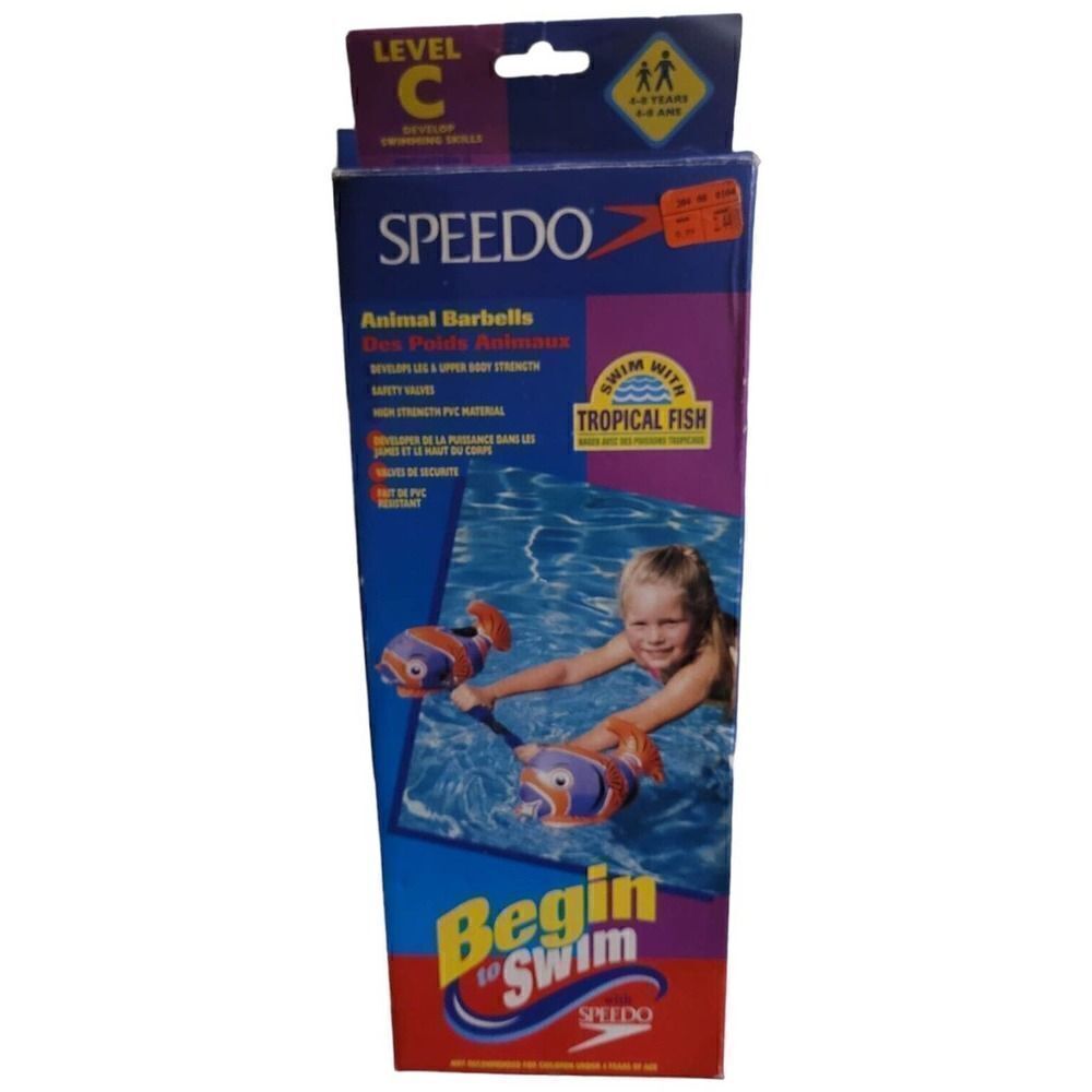 Vintage Speedo Begin To Swim Level C Tropical Fish Animal Barbells NOS